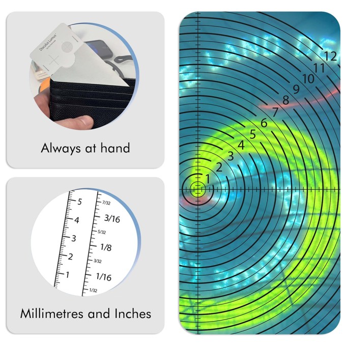 Grila calibrare si masurare - Card transparent - Reticle card